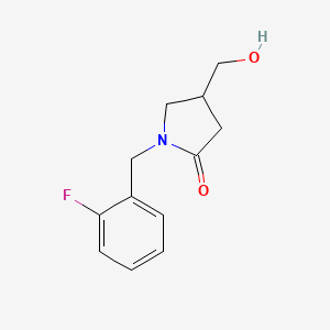 1-[(2-fluorophenyl)methyl]-4-(hydroxymethyl)pyrrolidin-2-one