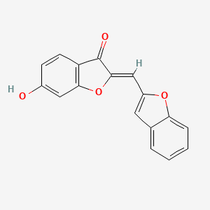 (2Z)-2-[(1-benzofuran-2-yl)methylidene]-6-hydroxy-2,3-dihydro-1-benzofuran-3-one