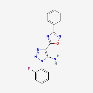 1-(2-fluorophenyl)-4-(3-phenyl-1,2,4-oxadiazol-5-yl)-1H-1,2,3-triazol-5-amine