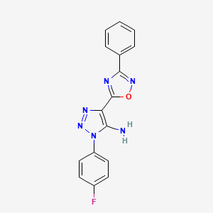 1-(4-fluorophenyl)-4-(3-phenyl-1,2,4-oxadiazol-5-yl)-1H-1,2,3-triazol-5-amine