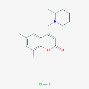 6,8-dimethyl-4-[(2-methylpiperidin-1-yl)methyl]-2H-chromen-2-one hydrochloride