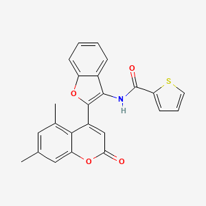 N-[2-(5,7-dimethyl-2-oxo-2H-chromen-4-yl)-1-benzofuran-3-yl]thiophene-2-carboxamide