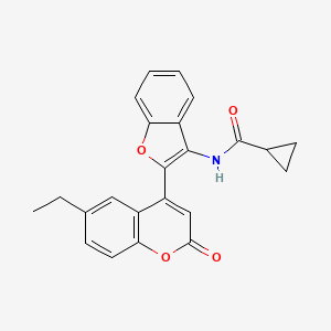N-[2-(6-ethyl-2-oxo-2H-chromen-4-yl)-1-benzofuran-3-yl]cyclopropanecarboxamide