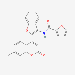 molecular formula C24H17NO5 B6524781 N-[2-(7,8-dimethyl-2-oxo-2H-chromen-4-yl)-1-benzofuran-3-yl]furan-2-carboxamide CAS No. 929373-17-1