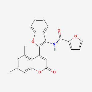 N-[2-(5,7-dimethyl-2-oxo-2H-chromen-4-yl)-1-benzofuran-3-yl]furan-2-carboxamide
