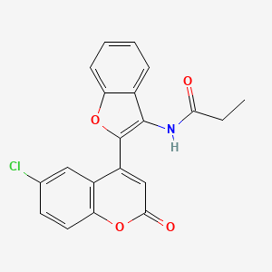 N-[2-(6-chloro-2-oxo-2H-chromen-4-yl)-1-benzofuran-3-yl]propanamide