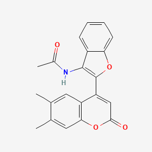 N-[2-(6,7-dimethyl-2-oxo-2H-chromen-4-yl)-1-benzofuran-3-yl]acetamide