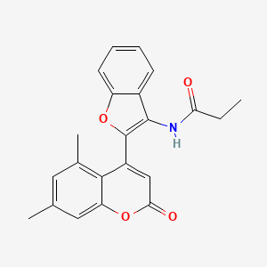 N-[2-(5,7-dimethyl-2-oxo-2H-chromen-4-yl)-1-benzofuran-3-yl]propanamide