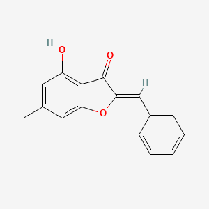 (2Z)-4-hydroxy-6-methyl-2-(phenylmethylidene)-2,3-dihydro-1-benzofuran-3-one
