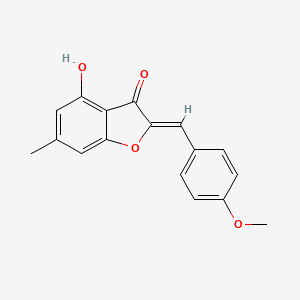 (2Z)-4-hydroxy-2-[(4-methoxyphenyl)methylidene]-6-methyl-2,3-dihydro-1-benzofuran-3-one