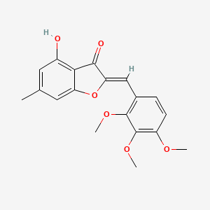 (2Z)-4-hydroxy-6-methyl-2-[(2,3,4-trimethoxyphenyl)methylidene]-2,3-dihydro-1-benzofuran-3-one