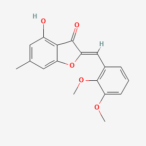 (2Z)-2-[(2,3-dimethoxyphenyl)methylidene]-4-hydroxy-6-methyl-2,3-dihydro-1-benzofuran-3-one