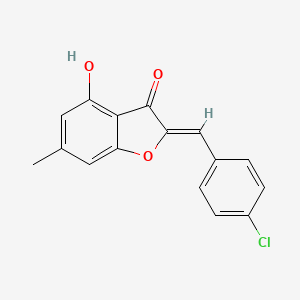 B6524892 (2Z)-2-[(4-chlorophenyl)methylidene]-4-hydroxy-6-methyl-2,3-dihydro-1-benzofuran-3-one CAS No. 929450-99-7