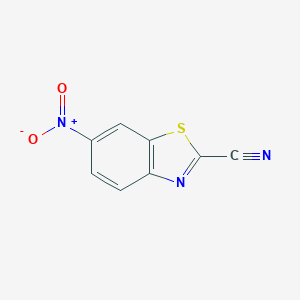 molecular formula C8H3N3O2S B065249 6-Nitrobenzo[d]thiazole-2-carbonitrile CAS No. 188672-83-5