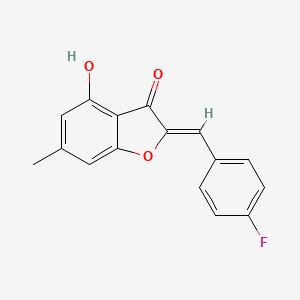 (2Z)-2-[(4-fluorophenyl)methylidene]-4-hydroxy-6-methyl-2,3-dihydro-1-benzofuran-3-one