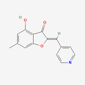 (2Z)-4-hydroxy-6-methyl-2-[(pyridin-4-yl)methylidene]-2,3-dihydro-1-benzofuran-3-one