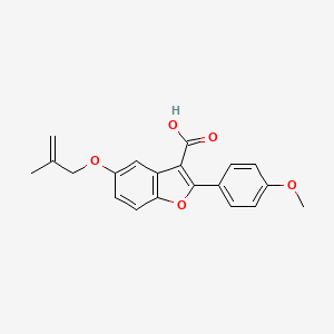 molecular formula C20H18O5 B6524941 2-(4-methoxyphenyl)-5-[(2-methylprop-2-en-1-yl)oxy]-1-benzofuran-3-carboxylic acid CAS No. 929451-05-8