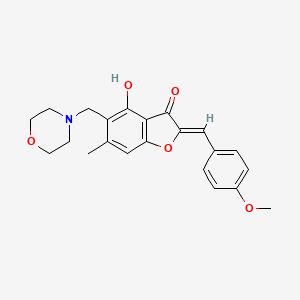 (2Z)-4-hydroxy-2-[(4-methoxyphenyl)methylidene]-6-methyl-5-[(morpholin-4-yl)methyl]-2,3-dihydro-1-benzofuran-3-one