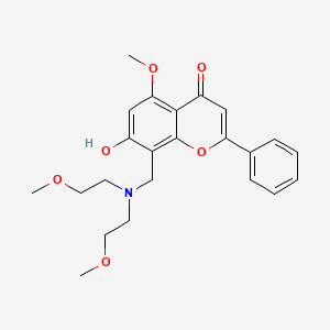 B6525007 8-{[bis(2-methoxyethyl)amino]methyl}-7-hydroxy-5-methoxy-2-phenyl-4H-chromen-4-one CAS No. 929451-61-6