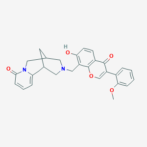 molecular formula C28H26N2O5 B6525101 11-{[7-hydroxy-3-(2-methoxyphenyl)-4-oxo-4H-chromen-8-yl]methyl}-7,11-diazatricyclo[7.3.1.0^{2,7}]trideca-2,4-dien-6-one CAS No. 1040701-16-3