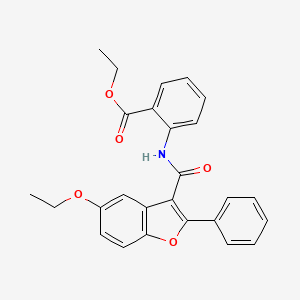 ethyl 2-(5-ethoxy-2-phenyl-1-benzofuran-3-amido)benzoate