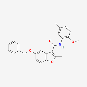 5-(benzyloxy)-N-(2-methoxy-5-methylphenyl)-2-methyl-1-benzofuran-3-carboxamide