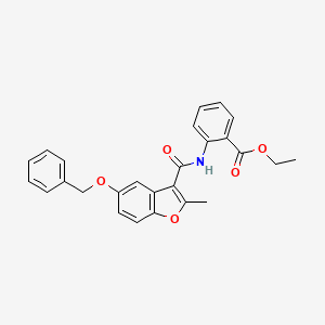 ethyl 2-[5-(benzyloxy)-2-methyl-1-benzofuran-3-amido]benzoate
