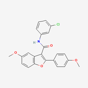 N-(3-chlorophenyl)-5-methoxy-2-(4-methoxyphenyl)-1-benzofuran-3-carboxamide