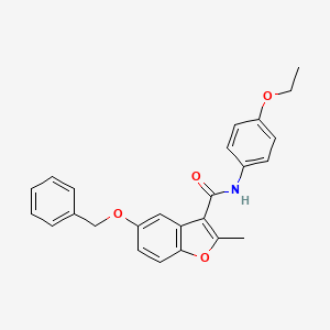 molecular formula C25H23NO4 B6525235 5-(benzyloxy)-N-(4-ethoxyphenyl)-2-methyl-1-benzofuran-3-carboxamide CAS No. 929451-35-4