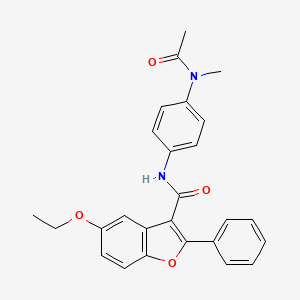 5-ethoxy-N-[4-(N-methylacetamido)phenyl]-2-phenyl-1-benzofuran-3-carboxamide