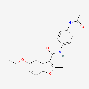 5-ethoxy-2-methyl-N-[4-(N-methylacetamido)phenyl]-1-benzofuran-3-carboxamide