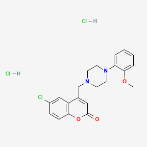 molecular formula C21H23Cl3N2O3 B6525407 6-chloro-4-((4-(2-methoxyphenyl)piperazin-1-yl)methyl)-2H-chromen-2-one dihydrochloride CAS No. 1177807-72-5
