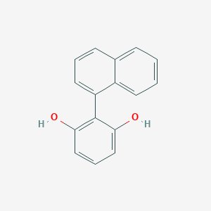 molecular formula C16H12O2 B065257 2-Naphthalen-1-ylbenzene-1,3-diol CAS No. 173300-94-2