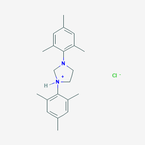 molecular formula C21H29ClN2 B065258 1,3-BIS(2,4,6-TRIMETHYLPHENYL)-IMIDAZOLIDINIUM-CHLORIDE CAS No. 173035-10-4