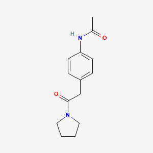 molecular formula C14H18N2O2 B6525931 N-(4-(2-oxo-2-(pyrrolidin-1-yl)ethyl)phenyl)acetamide CAS No. 1009905-97-8