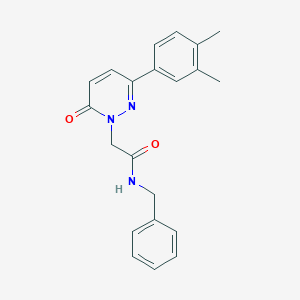 molecular formula C21H21N3O2 B6525938 N-benzyl-2-[3-(3,4-dimethylphenyl)-6-oxo-1,6-dihydropyridazin-1-yl]acetamide CAS No. 922953-22-8