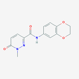 molecular formula C14H13N3O4 B6525984 N-(2,3-dihydro-1,4-benzodioxin-6-yl)-1-methyl-6-oxo-1,6-dihydropyridazine-3-carboxamide CAS No. 735339-16-9