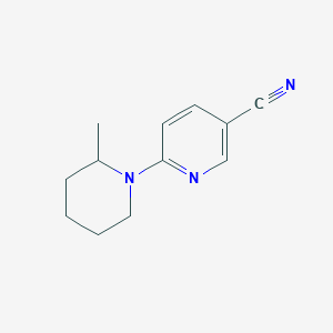 molecular formula C12H15N3 B6525987 6-(2-methylpiperidin-1-yl)pyridine-3-carbonitrile CAS No. 1016848-38-6