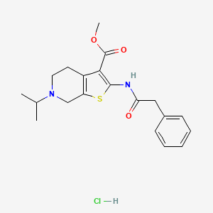 molecular formula C20H25ClN2O3S B6526027 methyl 2-(2-phenylacetamido)-6-(propan-2-yl)-4H,5H,6H,7H-thieno[2,3-c]pyridine-3-carboxylate hydrochloride CAS No. 1135212-09-7