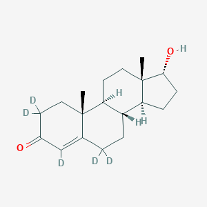 molecular formula C19H28O2 B065262 4-Androsten-17A-OL-3-one-2,2,4,6,6-D5 CAS No. 165195-35-7