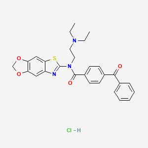4-benzoyl-N-[2-(diethylamino)ethyl]-N-{4,6-dioxa-10-thia-12-azatricyclo[7.3.0.0^{3,7}]dodeca-1(9),2,7,11-tetraen-11-yl}benzamide hydrochloride
