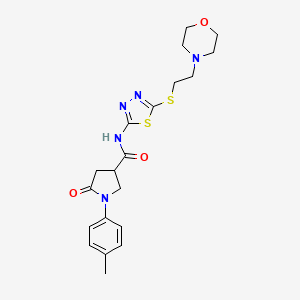1-(4-methylphenyl)-N-(5-{[2-(morpholin-4-yl)ethyl]sulfanyl}-1,3,4-thiadiazol-2-yl)-5-oxopyrrolidine-3-carboxamide