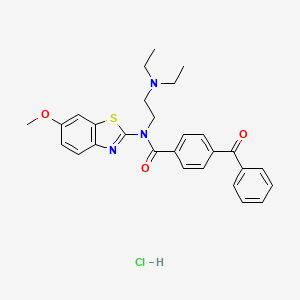 4-benzoyl-N-[2-(diethylamino)ethyl]-N-(6-methoxy-1,3-benzothiazol-2-yl)benzamide hydrochloride