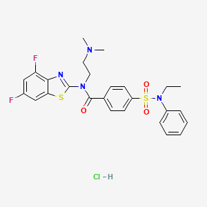 N-(4,6-difluoro-1,3-benzothiazol-2-yl)-N-[2-(dimethylamino)ethyl]-4-[ethyl(phenyl)sulfamoyl]benzamide hydrochloride