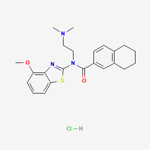 N-[2-(dimethylamino)ethyl]-N-(4-methoxy-1,3-benzothiazol-2-yl)-5,6,7,8-tetrahydronaphthalene-2-carboxamide hydrochloride