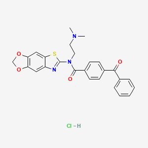 4-benzoyl-N-[2-(dimethylamino)ethyl]-N-{4,6-dioxa-10-thia-12-azatricyclo[7.3.0.0^{3,7}]dodeca-1(9),2,7,11-tetraen-11-yl}benzamide hydrochloride
