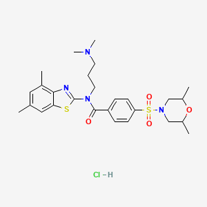 N-(4,6-dimethyl-1,3-benzothiazol-2-yl)-N-[3-(dimethylamino)propyl]-4-[(2,6-dimethylmorpholin-4-yl)sulfonyl]benzamide hydrochloride