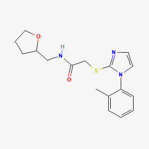 2-{[1-(2-methylphenyl)-1H-imidazol-2-yl]sulfanyl}-N-[(oxolan-2-yl)methyl]acetamide