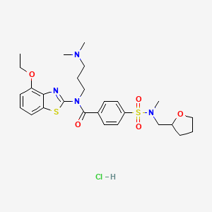 N-[3-(dimethylamino)propyl]-N-(4-ethoxy-1,3-benzothiazol-2-yl)-4-{methyl[(oxolan-2-yl)methyl]sulfamoyl}benzamide hydrochloride
