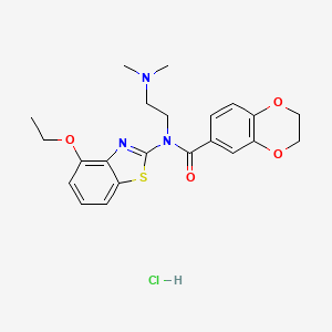 N-[2-(dimethylamino)ethyl]-N-(4-ethoxy-1,3-benzothiazol-2-yl)-2,3-dihydro-1,4-benzodioxine-6-carboxamide hydrochloride